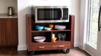 stylish storage microwave carts