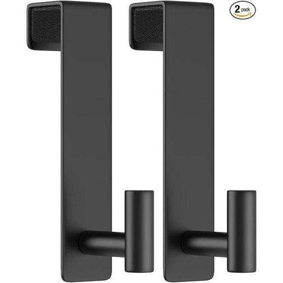 WUIVIUT T-Shaped Over Door Hooks (2 Pack)