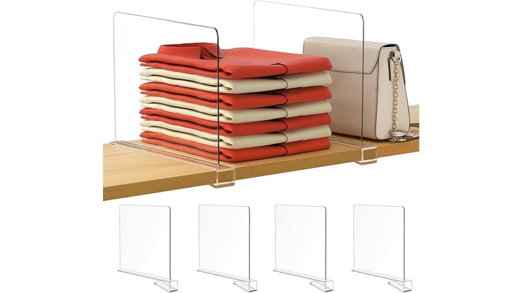 tall clear shelf dividers