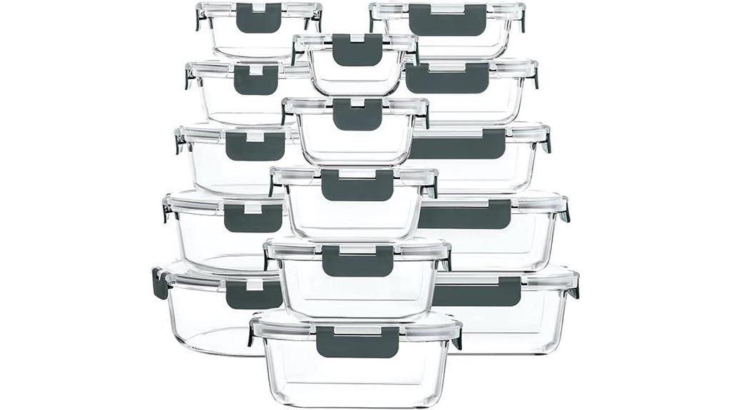 thirty piece glass set