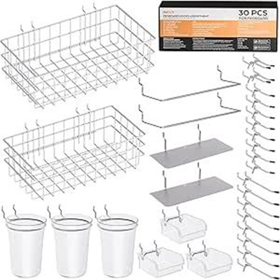 INCLY 30PCS Pegboard Organizer Kit with Bins and Hooks