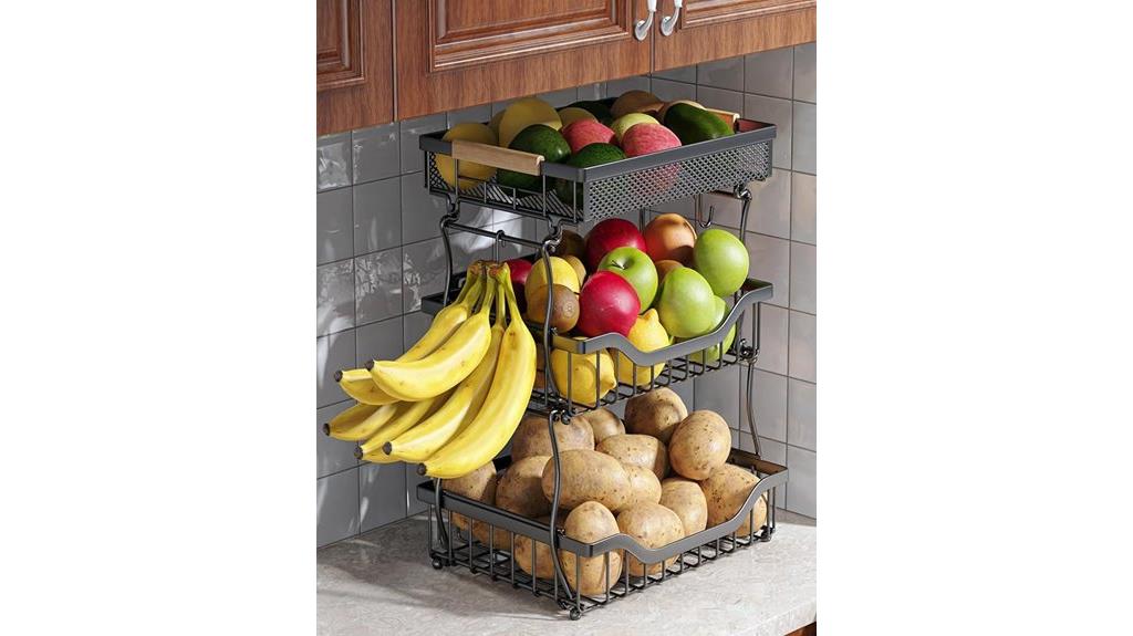 three level fruit stand