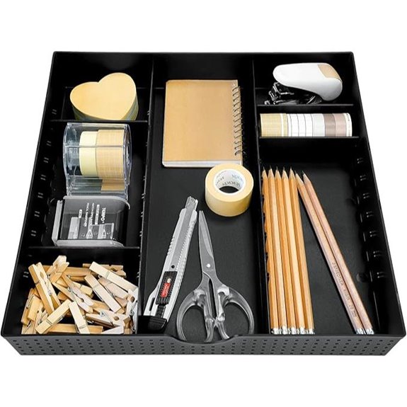 CAXXA 3 Slot Drawer Organizer with Dividers