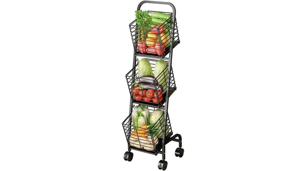 three tier fruit stand