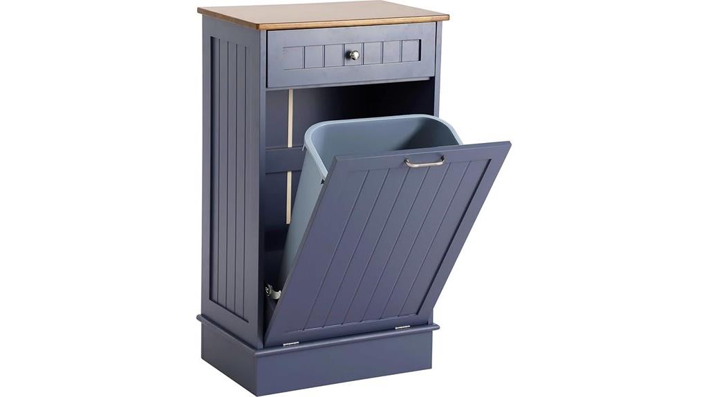 tilt out trash cabinet