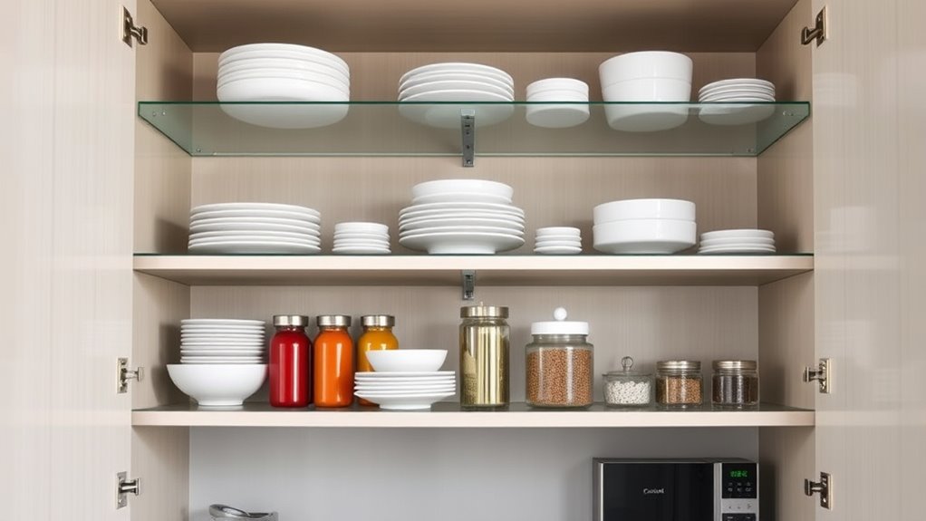 top cabinet shelf organizer