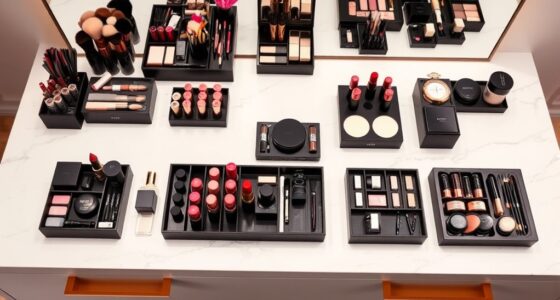 top counter makeup organizer ideas