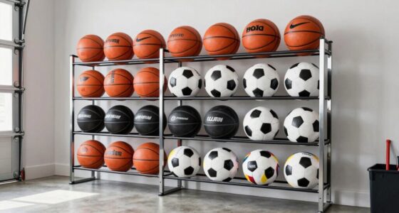 top garage ball storage racks