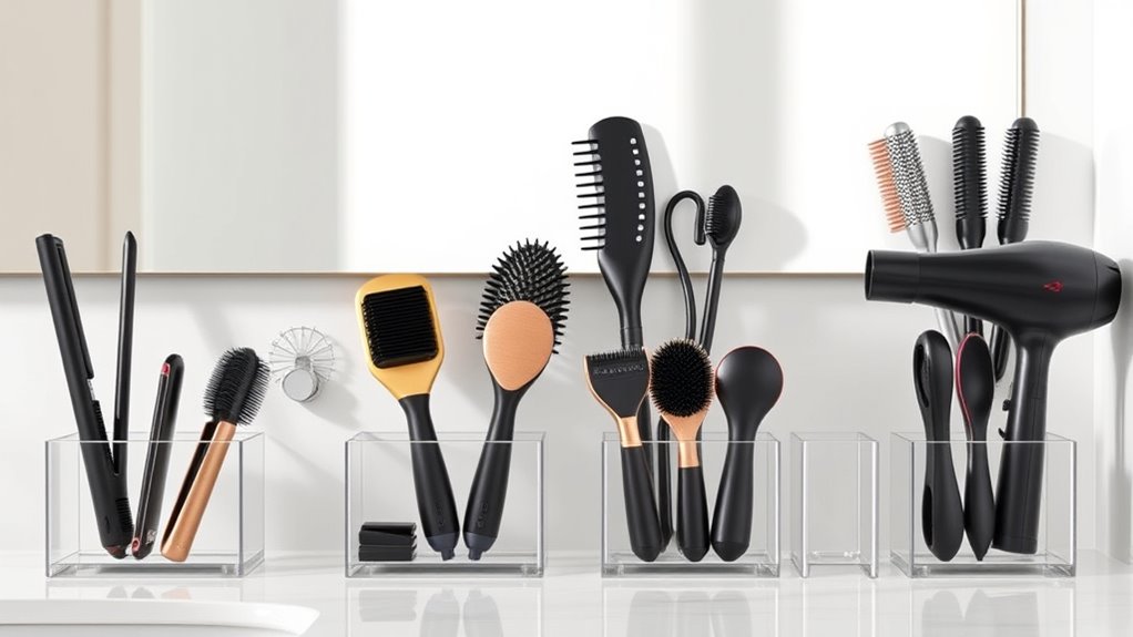 top hair tool storage ideas