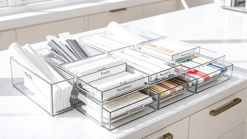 top kitchen wrap storage