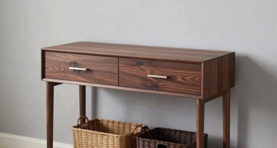 top narrow console storage options