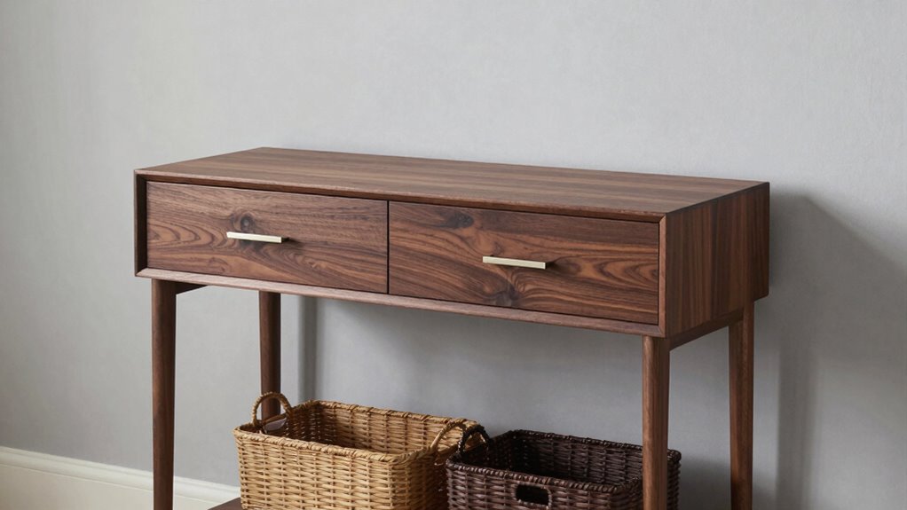 top narrow console storage options