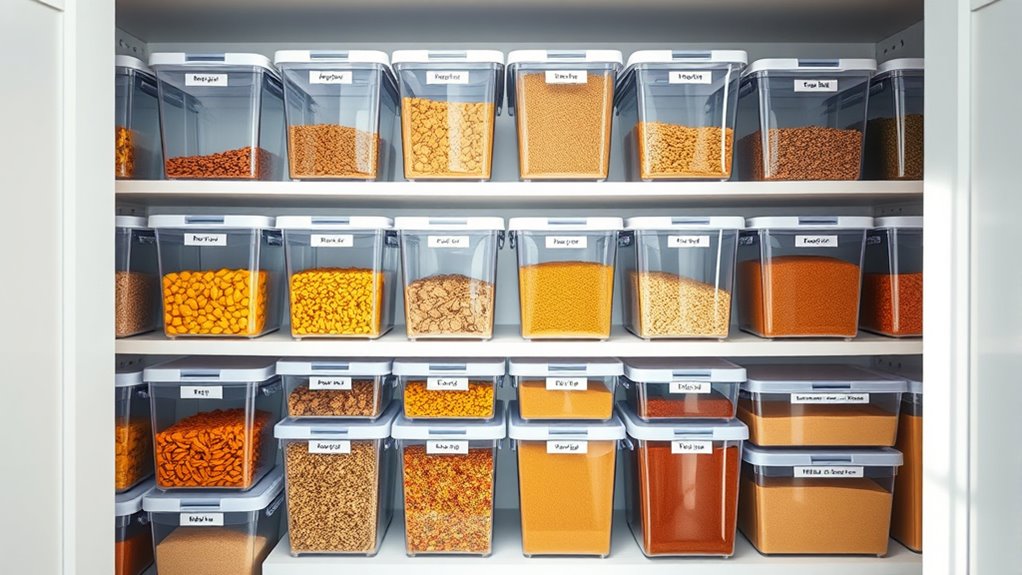 top pantry storage bins