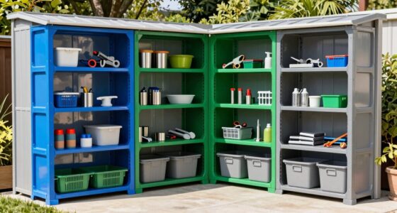 top plastic shed shelving