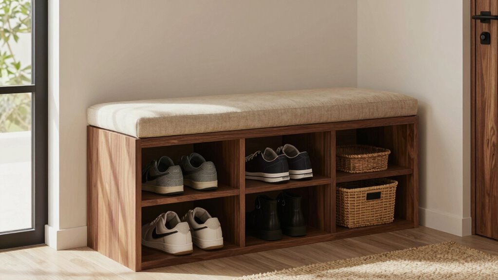 top shoe storage benches