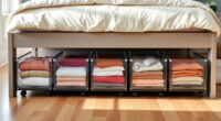 top wheeled under bed organizers