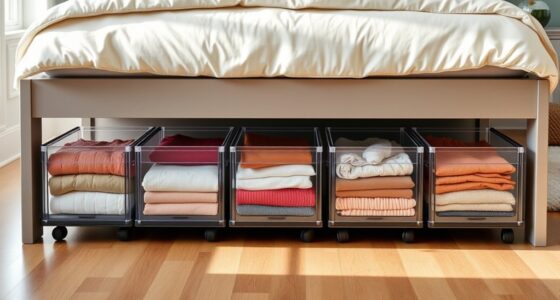 top wheeled under bed organizers
