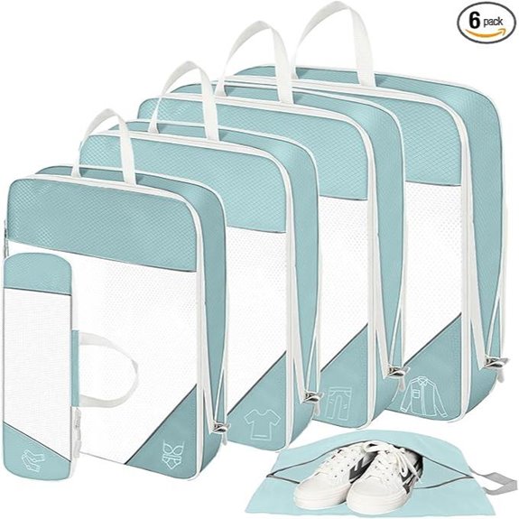 SWIHELP Compression Packing Cubes for Travel Luggage