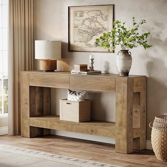 Tribesigns 63-Inch Console Table with Storage