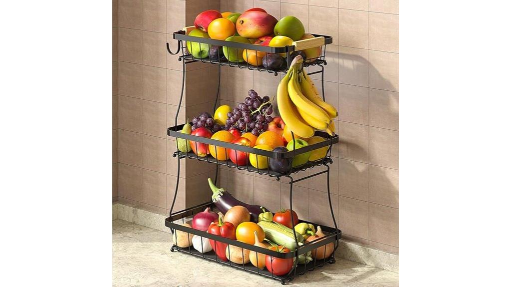 triple tiered fruit display