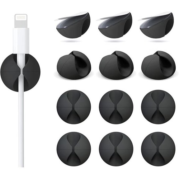 Znben 12 Pack Adhesive Cable Clips for Organization