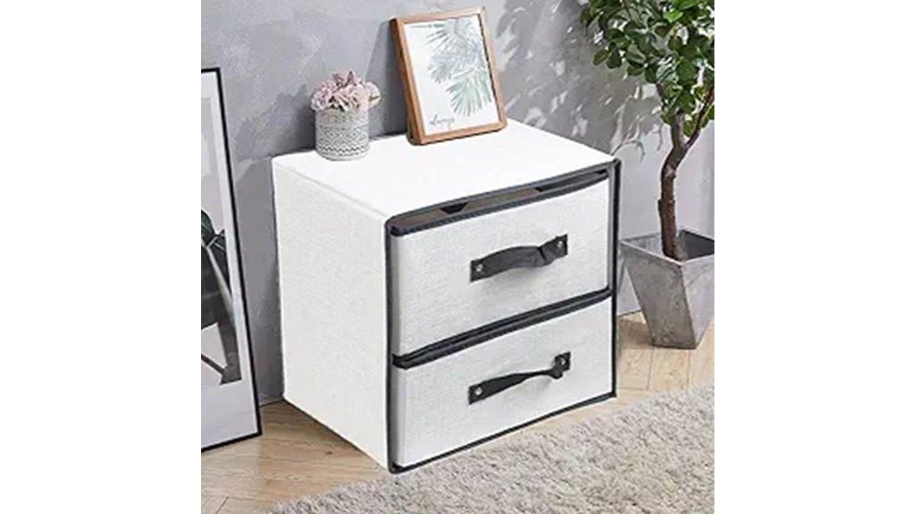 two drawer linen cabinet