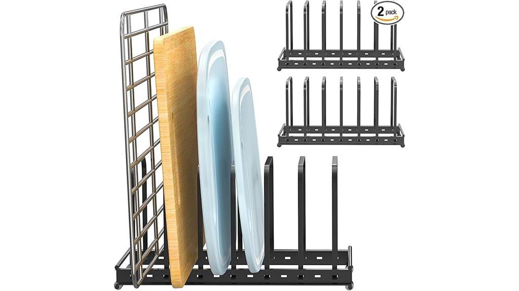 two pack cutting board rack