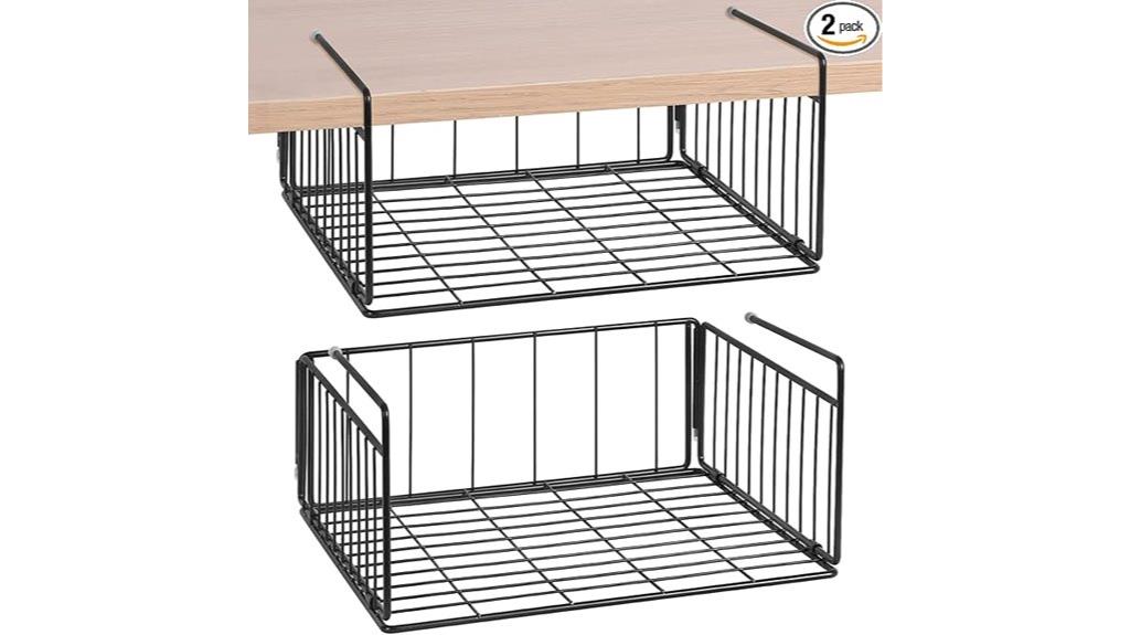 two pack shelf storage baskets