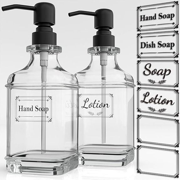 GLADPURE 2 Pack Soap Dispenser with Stainless Pump