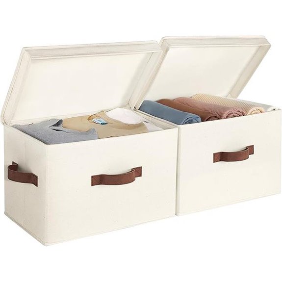 StorageWorks Fabric Storage Bins with Lids (2-Pack)