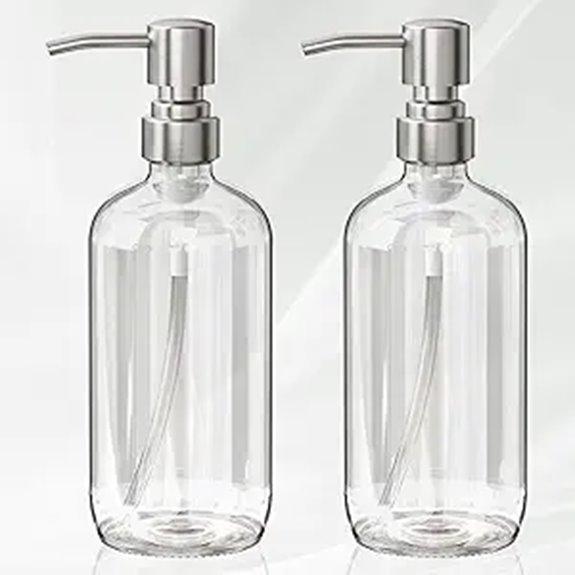 AmazerBath Glass Soap Dispenser Set (2 Pack)