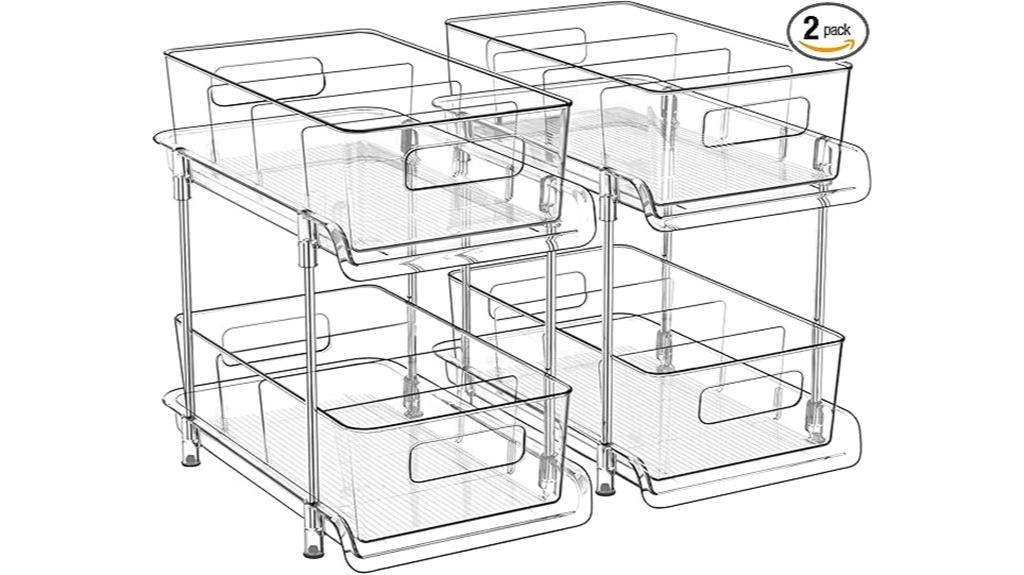 two tier bathroom storage