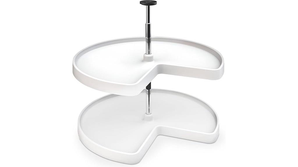 two tier corner lazy susan