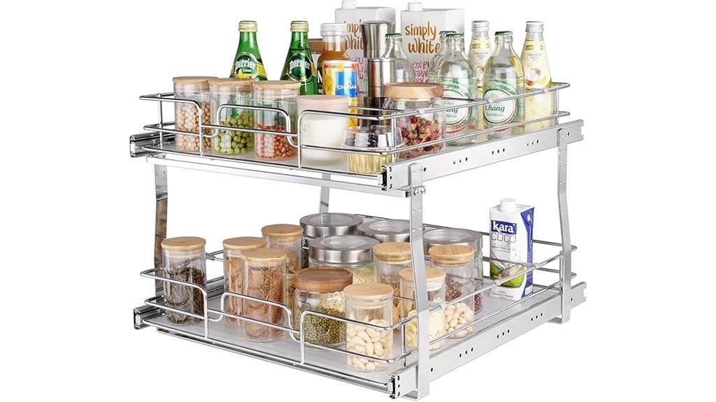 two tier pull out organizer