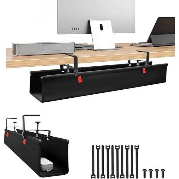 No Drill Under Desk Cable Organizer (36)