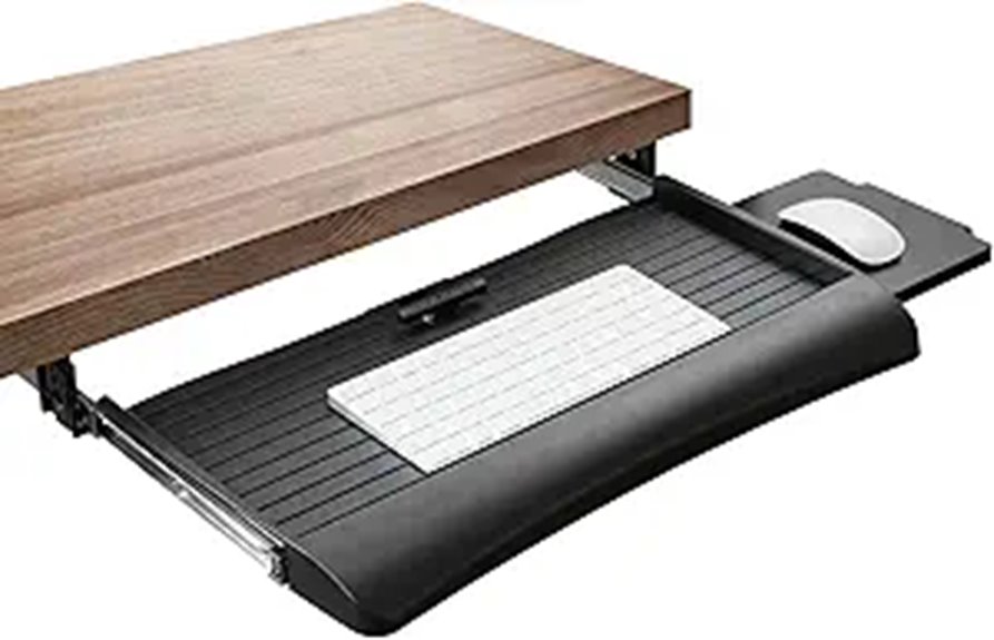 Mount-It! Under-Desk Keyboard Drawer with Mouse Platform