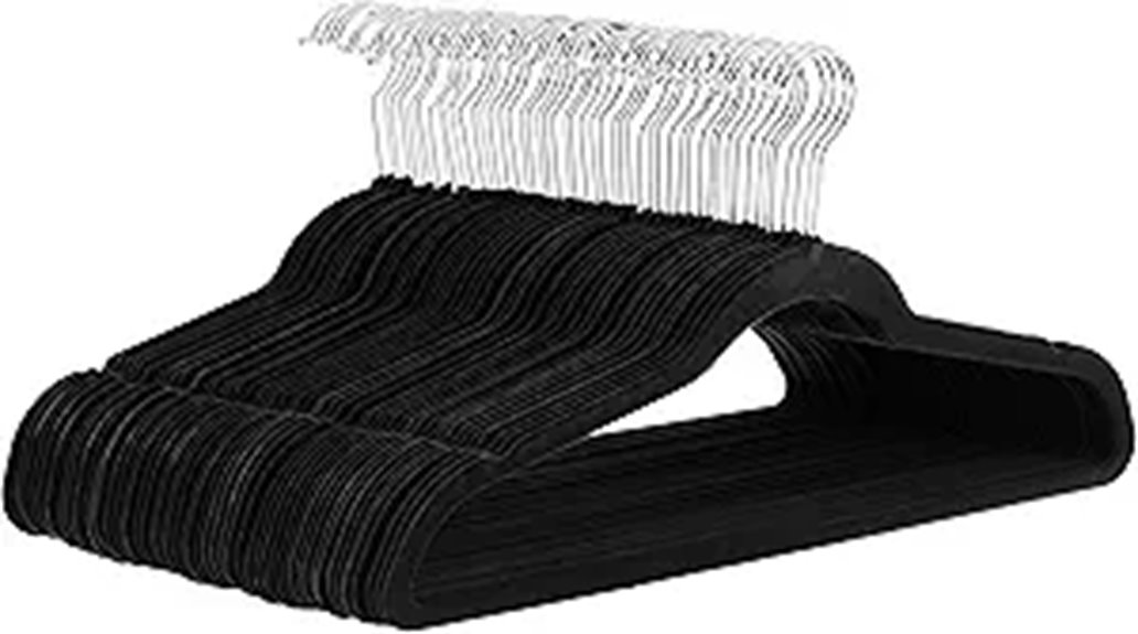 velvet black suit hangers