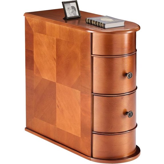 Sweetcrispy 2-Drawer Vintage Nightstand with Storage