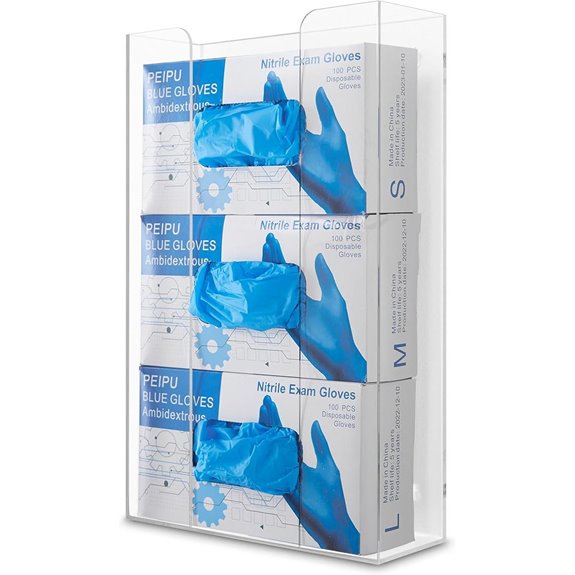 Stock Your Home Acrylic Glove Dispenser Wall Mount