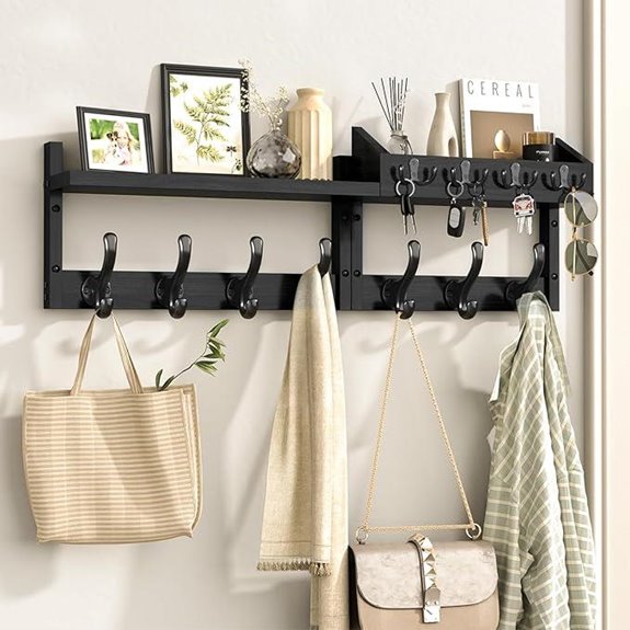 Evermagin 29 Wall Mount Coat Rack with Shelf
