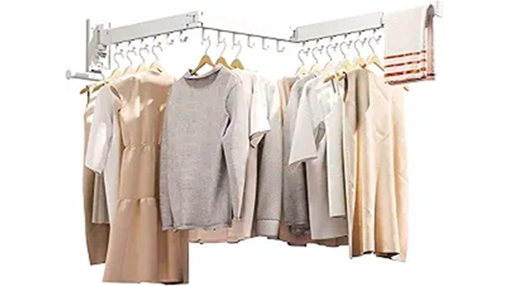 wall mounted collapsible drying rack