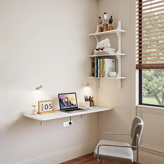 Pmnianhua Wall-Mounted Folding Laptop Table