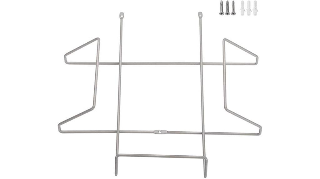 wall mounted gray hard hat rack