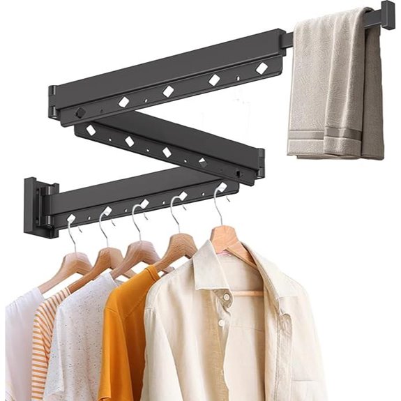 Retractable Wall-Mount Clothes Drying Rack for Indoor