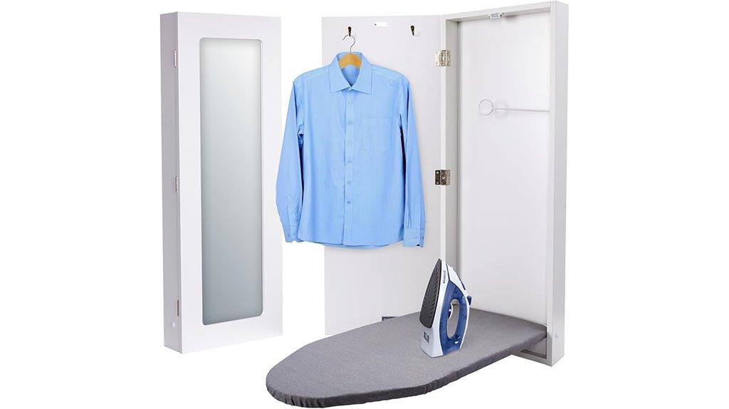 wall mounted ironing board cabinet
