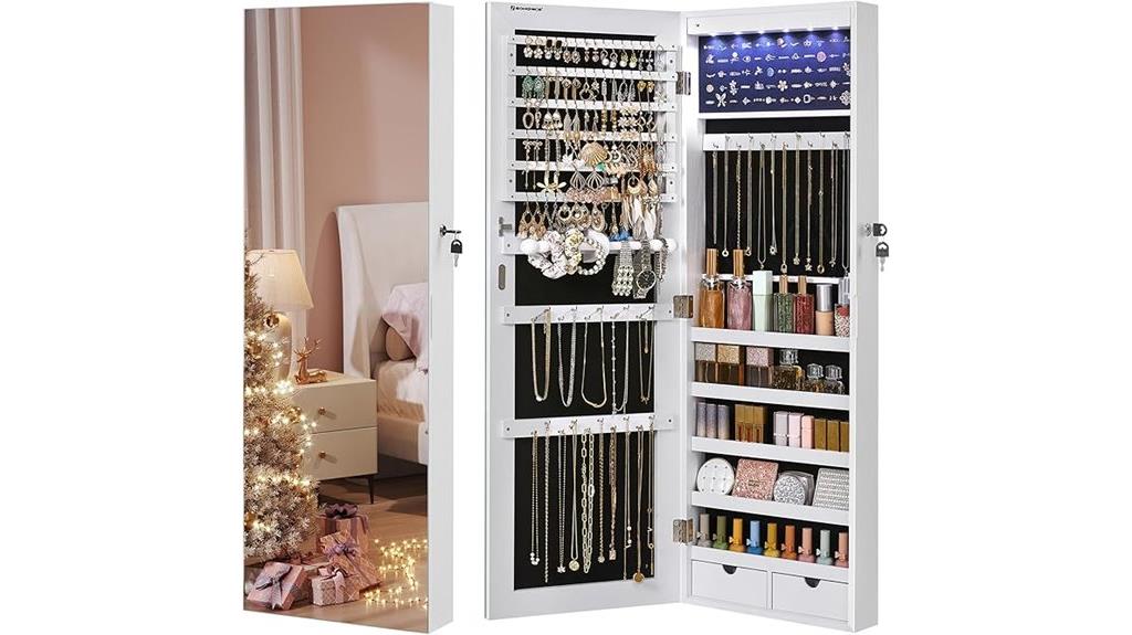 wall mounted jewelry cabinet