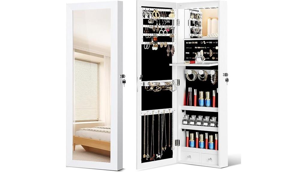 wall mounted jewelry mirror