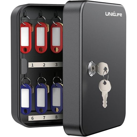Uniclife 20-Position Wall-Mounted Key Cabinet with Labels