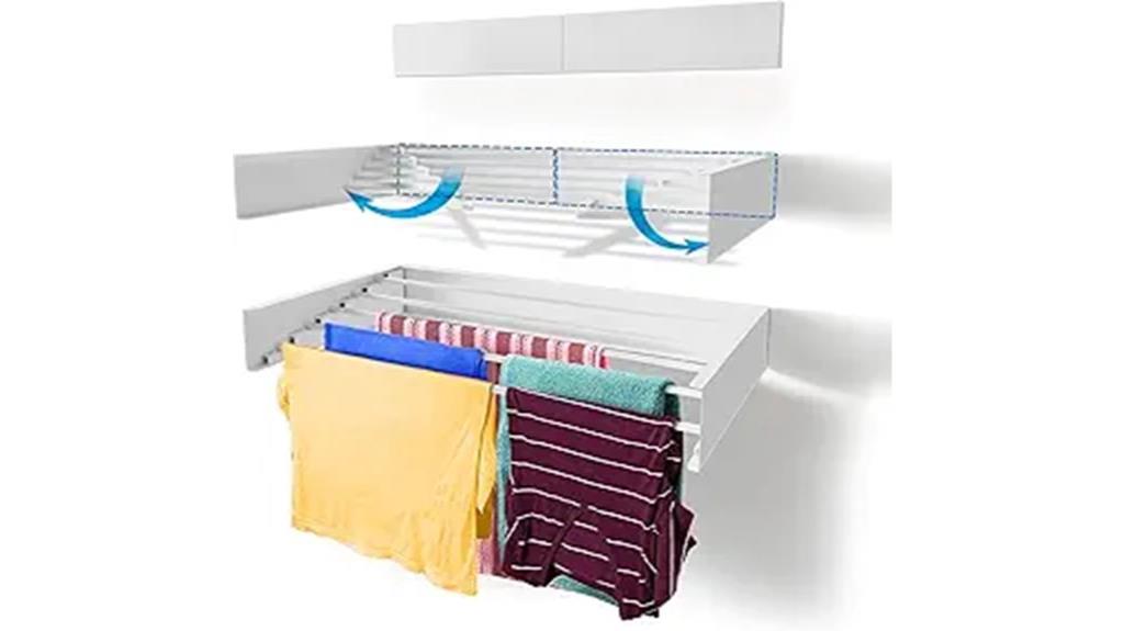 white 28 inch laundry rack