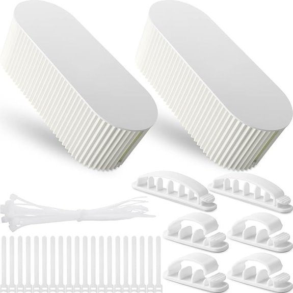 Marsui Cable Management Box & Kit (2 Pcs White)